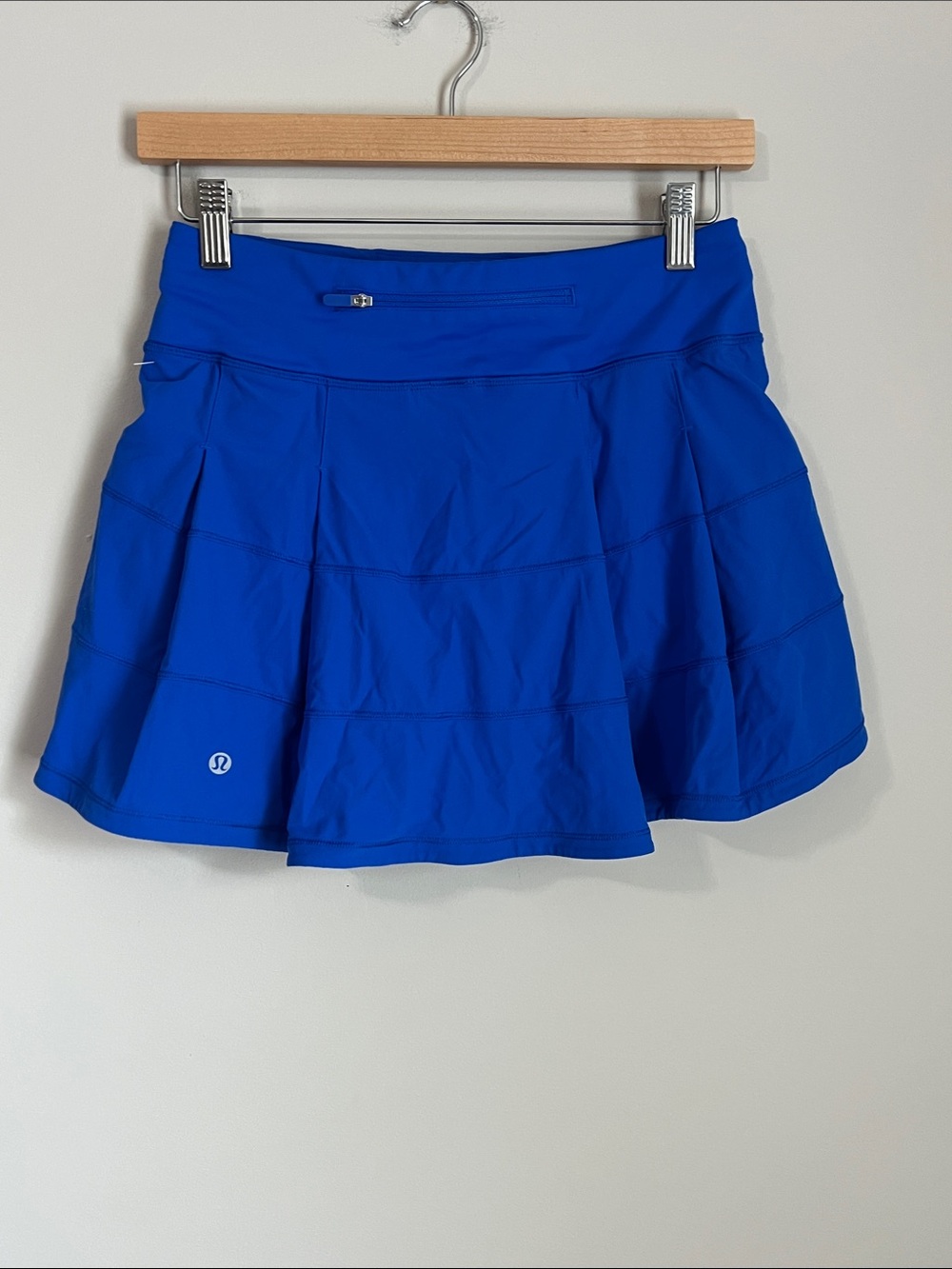 Lululemon Mid Rise Tennis Skort Skirt Royal Blue 4 Tall Pace Rival Pickleball